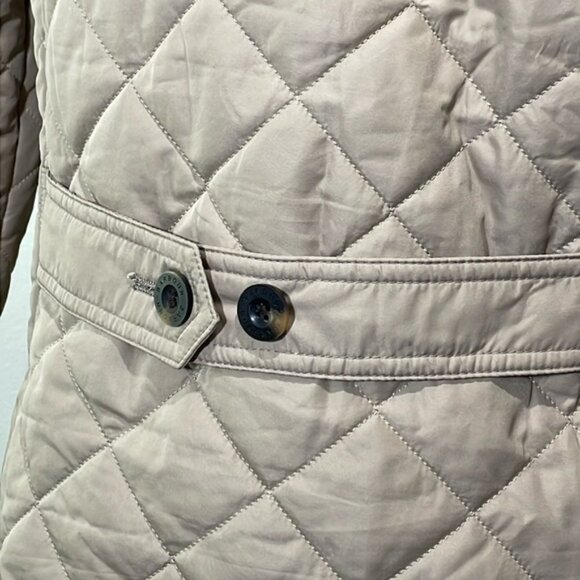 Women's Barbour Forth Quilt Coat The Tartan Collection Tan Size 8 - Picture 7 of 16